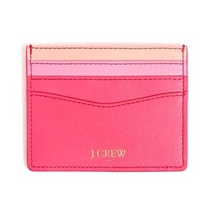NWT JCrew Leather Pink Card Holder